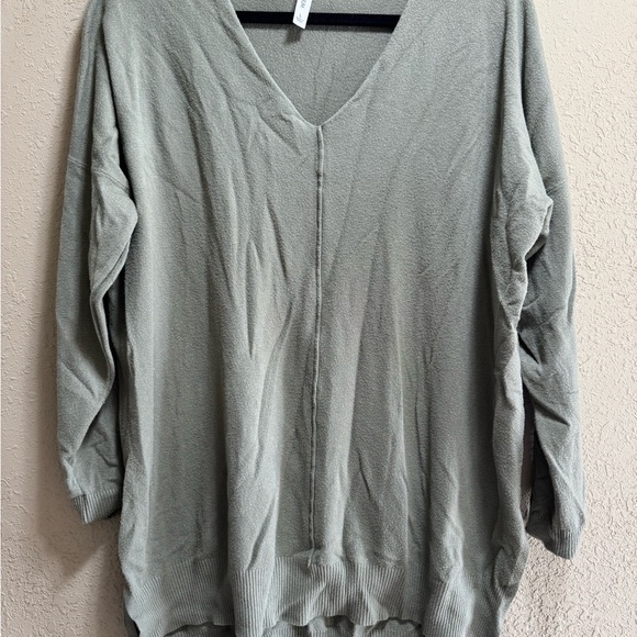 Zenana Outfitters Sage V-Neck Sweater - Picture 1 of 5
